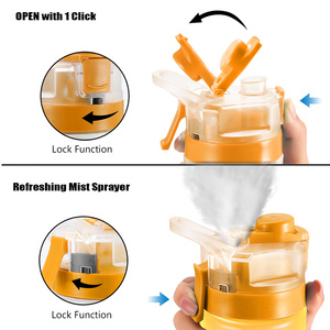 2024 Botella de PP para niños de 350ml sin BPA Nuevo producto para el regreso a la escuela-Bebida de niebla y almacenamiento 3 en 1 - Product Image 3