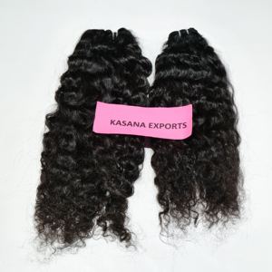 Venta al por mayor 100% cutícula alineada doble trama de onda profunda extensiones de cabello humano vietnamita Color negro natural para las mujeres - Product Image 5