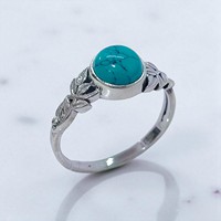 Bagues en argent sterling 925 avec pierres précieuses naturelles (turquoise, améthyste et pierre de lune), sertissage clos et taille ronde, vente en gros pour femmes