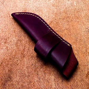 Étui en cuir grainé fait à la main pour lame de couteau fixe Étui de couteau EDC avec logo personnalisé - Product Image 5