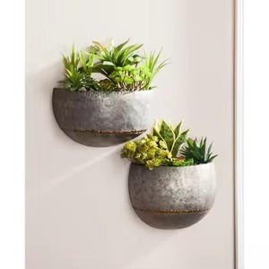 Venta directa de fábrica Display Black coated Wall nounted Metal Pot Planter Bucket Metal Pot Planter elegante para la decoración del hogar - Product Image 5