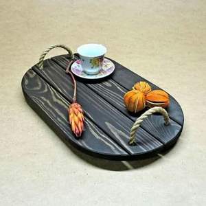 New Designer Eco-Friendly Wooden <b>Serving</b> <b>Tray</b> Durable Safe Modern Style for Royal Wedding <b>Parties</b> Breakfast Food Decorative - Product Image 5