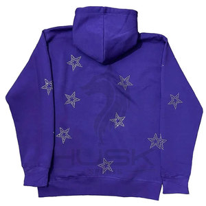 Sudadera con capucha unisex personalizada de algodón/poliéster, impermeable, ecológica, con cremallera, estampada digitalmente con pedrería, ropa de invierno, Pakistán - Product Image 2