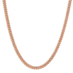 Chaîne à maillons cubains Miami Iced Out Hommes Hip Hop Pavé Véritable Diamant Rond Or Pur 18k 7mm Collier Fine Jewelry Cadeau Pour Lui OEM - Product Image 1