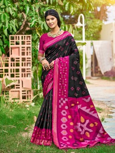 Dernière collection de sarees en soie douce Pochampalli - Product Image 4