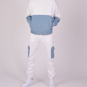 Survêtements pour hommes surdimensionnés Ensemble 2 pièces Pantalon de jogging Combinaisons de survêtement en coton mélangé Vêtements de sport d'entraînement Vente en gros unisexe - Product Image 2