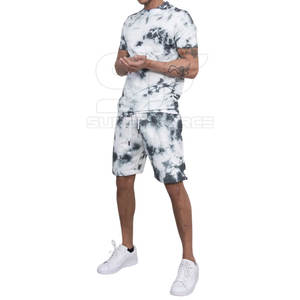 Ensemble t-shirt et short pour hommes Style classique pour l'entraînement au gymnase et la mode estivale Ensemble t-shirt et short pour hommes respirants - Product Image 1