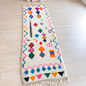 Tapis Berbère Azilal Blanc Fait à la Main Laine Marocaine Personnalisé Nouveau Tapis Tapis Abstrait Au Prix de Gros - Product Image 1