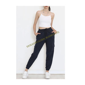 กางเกงวิ่งออกกำลังกายแบบลำลองสำหรับผู้หญิงไซส์ XL น้ำหนักเบามีกระเป๋าระบายอากาศขนาดกลางไซส์พิเศษทำจากผ้าฝ้ายแห้งเร็วออกแบบโลโก้ได้ตามต้องการ - Product Image 2