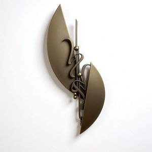 Art mural en métal abstrait moderne, décoration murale en métal contemporaine, sculpture murale en métal minimaliste, panneau d'art mural en métal géométrique - Product Image 1