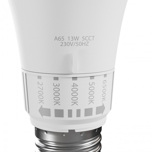 Lámpara LED estándar E27 con botón de selección de 5 tonos CCT 13W (Spectrum WOJ+14716) - Product Image 4