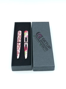 Pinzas de Cejas de Acero Inoxidable con Punta Puntiaguda Antiestática de Alta Calidad, Herramienta de Belleza Ecológica y Ligera con Logotipo Personalizado - Product Image 2