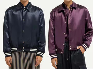 แจ็กเก็ตทิ้งระเบิดผ้าซาตินสำหรับผู้ชายเสื้อแจ็กเก็ตผ้าซาตินเนื้อนุ่มออกแบบได้ตามที่ต้องการ - Product Image 6