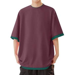 T-shirt décontracté surdimensionné pour homme, en tissu peigné 100% coton, délavé à l'acide, imprimé à l'écran, sur mesure - Product Image 3