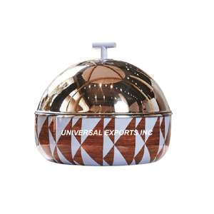 Calentador de alimentos de acero inoxidable para mesa, cazuela de cocina de calidad superior, última colección, olla caliente de metal elegante - Product Image 6