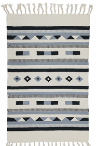 Alfombra de Algodón Afelpado al por Mayor, Tejida con Diseño Floral Moderno, Lavable a Máquina, Reversible en Tres Tonos, para Camping y Hogar - Product Image 4