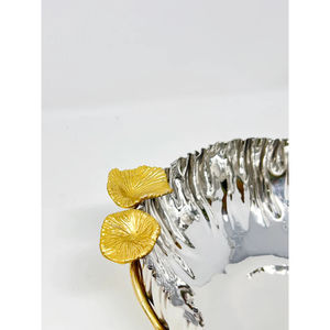 Bol décoratif en argent de qualité supérieure, centre de table de luxe, artisanal, moderne, pour la salle à manger et l'espace de vie - Product Image 5