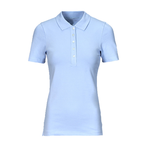 Camiseta Polo Corta de Estilo Inglés para Mujer, 100% Algodón, Tejida, Transpirable, Ecológica, con Logotipo Personalizado Bordado en la Parte Delantera - Product Image 1