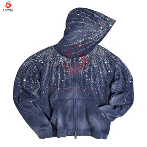 Sudadera con Capucha Extra Grande para Hombre, 100% Algodón, 350 g/m², Ecológica, Cómoda, con Cremallera Completa, Lavado Ácido, Tie-Dye, Bordada y Personalizada - Product Image 1