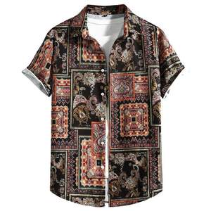 เสื้อยืดผู้ชายสีพื้นแขนสั้นแต่งกระดุมแฟชั่น - Product Image 5