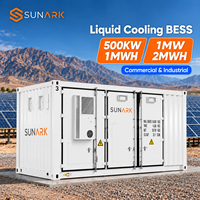 Conteneur de stockage de batterie refroidi par liquide certifié Sunark CE IEC62619 500 kW 1 MWh 2 MWh pour l'alimentation de secours des centres de données