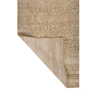 Tapis en laine noués à la main Erbe Gold, motif géométrique abstrait classique, rectangulaire, pour couloir, usage domestique, faits à la main, GS-1079, Jaipur Rugs AU - Product Image 5