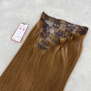 Extensión de cabello humano Remy 100% Premium Juego de cabeza completa con clip sin costuras de 24 pulgadas con estilo de onda natural Color 1B - Product Image 2