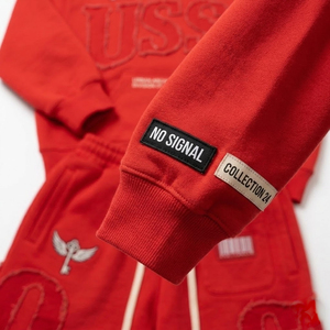 Custom Mens Red Acid Wash Pullover Hoodie Shorts Tracksuit <b>Set</b> Y2K Streetwear Heavyweight OEM Private Label B2B Manufacturer - Product Image 4