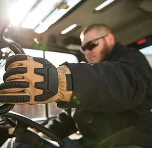 ถุงมือทำงานหนาสำหรับผู้ชายผู้หญิง, ถุงมือหนังสังเคราะห์หน้าจอสัมผัสป้องกันฝ่ามืออุ่น - Product Image 2