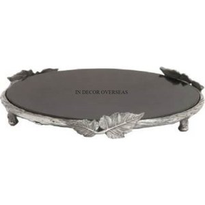 Gingko Leaves Designer High Grade Gold Plated And White Color Powder Coated <b>3</b> <b>Tier</b> Aluminum Casted Fancy Look <b>Cake</b> <b>Stand</b> Supply - Product Image 6