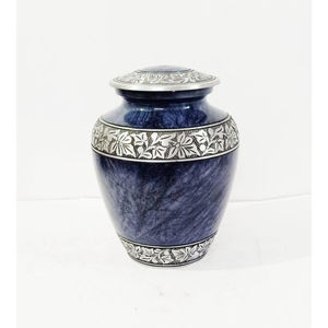 Elegance Silver Stripes American Style Cremation Urns Home Decoration <b>for</b> Human & <b>Pet</b> <b>Ashes</b> Memorial Handcrafted Urns - Product Image 1