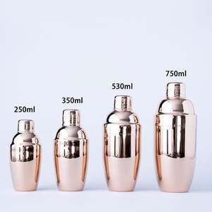 Bulk Rose Gold Stainless Steel Cocktail Shaker Set Wholesale Professional Bartender Shaker <b>Bar</b> <b>Tools</b> for Home & Commercial Use - Product Image 3
