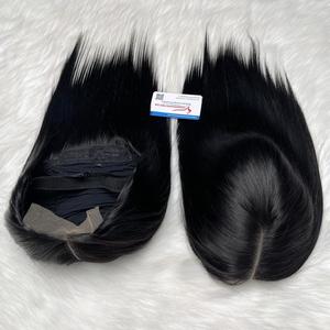 Grande vente flash Extension de cheveux vietnamiens fermeture perruque noire en Stock prix de gros personnaliser taille prêt à expédier trame de génie - Product Image 2
