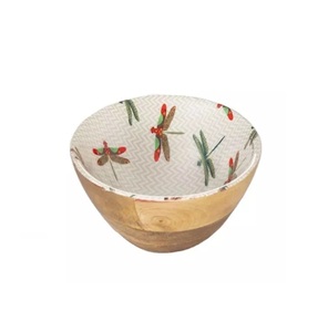 ถ้วยเสิร์ฟเคลือบจานผลไม้แห้ง,ถ้วยเสิร์ฟพร้อมชามสลัดทรงรีชามเสิร์ฟอาหารทำจากไม้อะคาเซียธรรมชาติ - Product Image 5