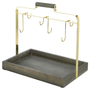 Vente chaude En Acier Inoxydable Vin Porte-Gobelet En Verre Porte-Gobelet Thé Porte-Tasse Cuisine Placard Suspendu Support De Rangement pour Salon - Product Image 2