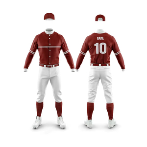 Men's Adult Baseball Uniform Sets 100% <b>Polyester</b> Breathable Quick Dry <b>Shirts</b> Tops Mandarin Collar Half Sleeves Button Fly Pants - Product Image 6