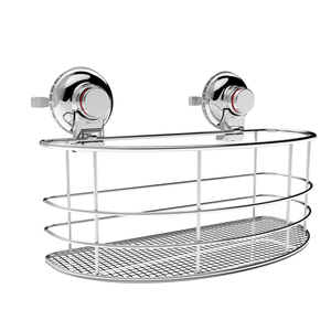 Vendita calda a parete in acciaio inox a singolo livello Caddy per doccia molto forte ventosa in acciaio inox ripiani - Product Image 1