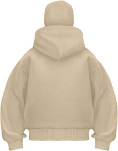 Sudadera con capucha y pasamontañas de forro polar cálido, chaqueta de invierno con cremallera completa, diseño de máscara facial, logotipo personalizado disponible - Product Image 2