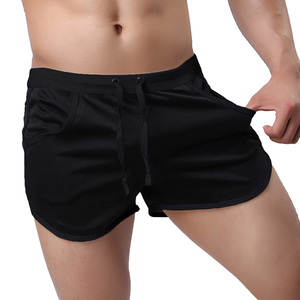 Short en maille souple avec poche à cordon de serrage unisexe Short de jogging léger pour homme Short de fitness court pour homme - Product Image 6