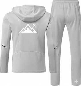 Survêtement d'hiver à capuche pour homme avec étiquette personnalisée |   Vêtements de sport en molleton 100% coton de haute qualité |   Streetwear élégant et uni - Product Image 2