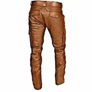 Pantalones de Cuero para Hombre de Alta Calidad, Último Diseño, Venta al por Mayor, Diseña Tu Propio Logotipo, Pantalones de Cuero Lavados para Hombre - Product Image 6
