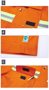 Ensemble de vêtements de travail respirants 100 % coton pour pompiers forestiers, ignifuge, isolant, avec bande réfléchissante - Product Image 3