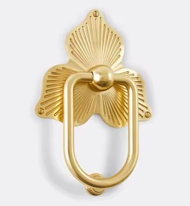 Heurtoir de porte en métal de luxe or brillant poli accessoire élégant pour portes et fenêtres quincaillerie de porte de luxe moderne - Product Image 6