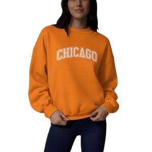 Suéter de cuello alto informal para mujer, nuevo, personalizado, para otoño/invierno, holgado, de forro polar sólido, poliéster/algodón, ecológico, con bordado frontal alto - Product Image 1