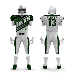 Meilleurs uniformes de football américain sublimés à impression personnalisée Nouveau logo avec coussinets respirants Ensembles d'équipe - Product Image 2