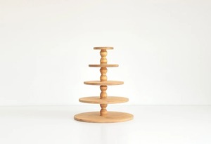 Simple Design <b>Wood</b> <b>Cake</b> Stand | Round Reusable Dessert Display for Baking, Wedding <b>Cakes</b> & Kitchen Supplies Round Natural - Product Image 6