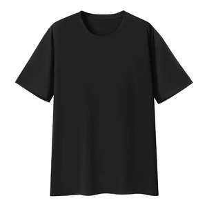 เสื้อยืดผ้าฝ้ายสำหรับผู้ชายเสื้อโอเวอร์ไซส์ผ้าคอตตอนทรงบ็อกซี่ทรงหลวมเปิดไหล่แบบเรียบใส่สบายพร้อมโลโก้ออกแบบได้ตามต้องการ - Product Image 6