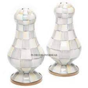 โต๊ะรับประทานอาหารที่เป็นเอกลักษณ์ของนักออกแบบที่โดดเด่นแฟนซีที่โดดเด่นเป็นเอกลักษณ์ทำจากโลหะเกลือและพริกไทยของโรงงานกลางโต๊ะรับประทานอาหาร - Product Image 4