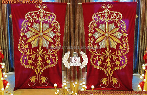 Toile de fond de cérémonie Punjabi Maiyan, rideaux de décoration colorés, Sangeet de nuit, incroyable, Garba de nuit, toile de fond colorée - Product Image 2
