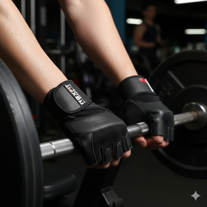 Guantes de Gimnasio de Marca Propia, Guantes de Gimnasio de Medio Dedo, Guantes con Soporte para Muñeca, Guantes de Gimnasio Transpirables Unisex, Guantes de Levantamiento de Pesas Resistentes - Product Image 2